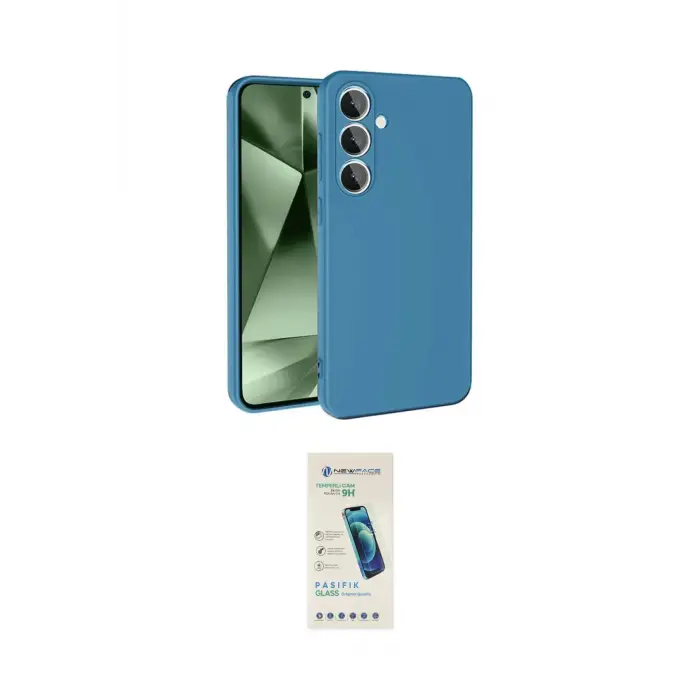 ieg™ Galaxy S24 FE Kılıf Ahenk Serisi - Şeffaf Pasifik Cam Ekran Koruyucu