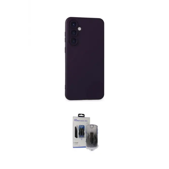 ieg™ Galaxy S24 Kılıf Ahenk Serisi - Siyah Vanessa Magic Hayalet Cam