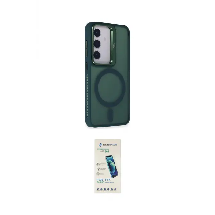 ieg™ Galaxy S24 Kılıf Akış Form - Şeffaf Pasifik Cam Ekran Koruyucu