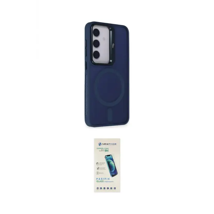 ieg™ Galaxy S24 Kılıf Akış Form - Şeffaf Pasifik Cam Ekran Koruyucu