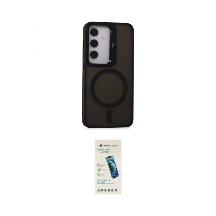 ieg™ Galaxy S24 Kılıf Akış Form - Şeffaf Pasifik Cam Ekran Koruyucu