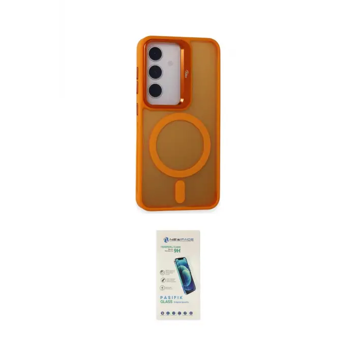 ieg™ Galaxy S24 Kılıf Akış Form - Şeffaf Pasifik Cam Ekran Koruyucu