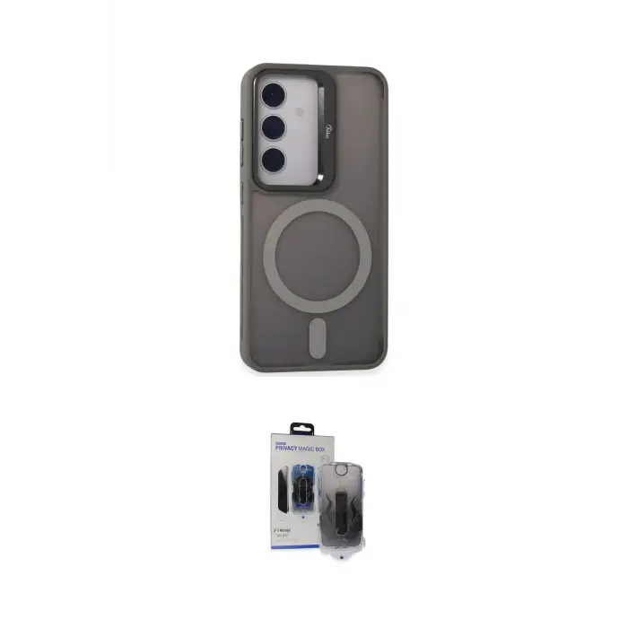 ieg™ Galaxy S24 Kılıf Akış Form - Siyah Vanessa Magic Hayalet Cam