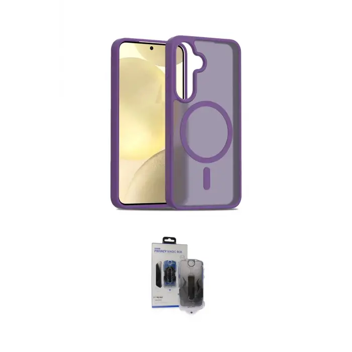 ieg™ Galaxy S24 Kılıf Siluet Minimal Prime - Siyah Vanessa Magic Hayalet Cam