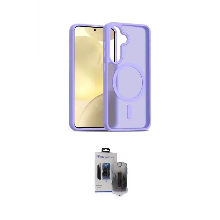 ieg™ Galaxy S24 Kılıf Siluet Minimal Prime - Siyah Vanessa Magic Hayalet Cam