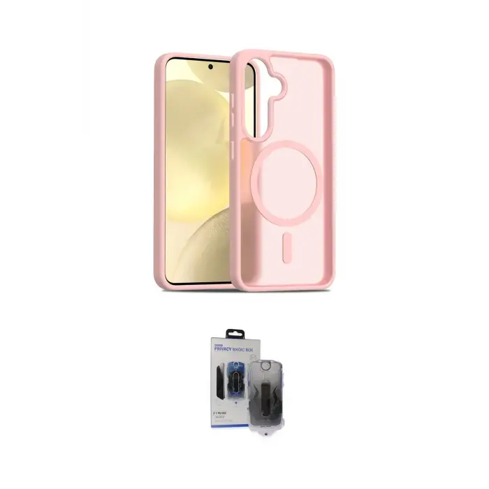 ieg™ Galaxy S24 Kılıf Siluet Minimal Prime - Siyah Vanessa Magic Hayalet Cam