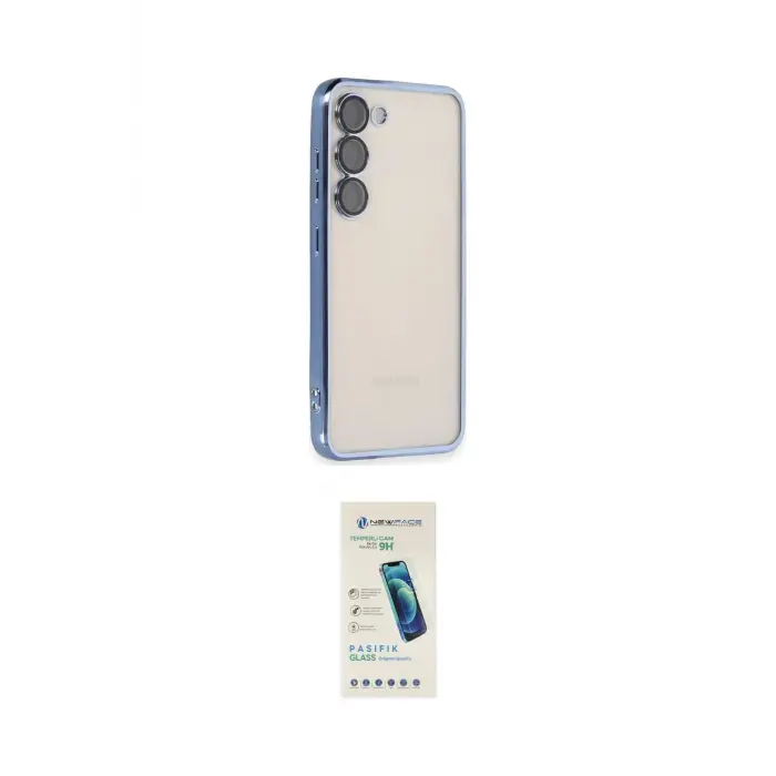 ieg™ Galaxy S24 Kılıf Vadi Minimal - Şeffaf Pasifik Cam Ekran Koruyucu