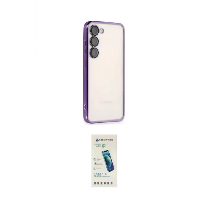ieg™ Galaxy S24 Kılıf Vadi Minimal - Şeffaf Pasifik Cam Ekran Koruyucu