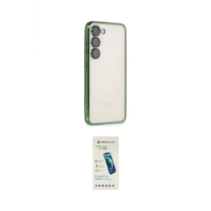 ieg™ Galaxy S24 Kılıf Vadi Minimal - Şeffaf Pasifik Cam Ekran Koruyucu
