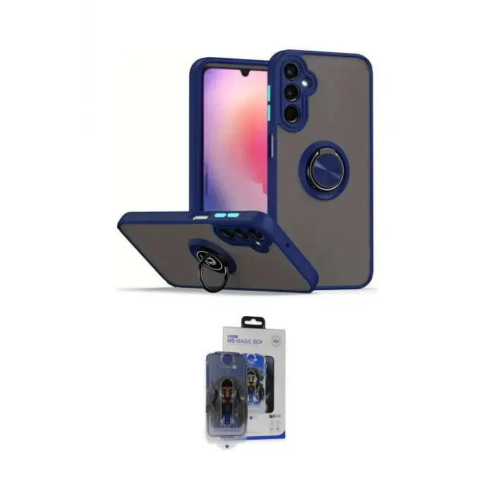 ieg™ Galaxy S24 Kılıf Yörünge Çizgi - Siyah Vanessa Magic Cam