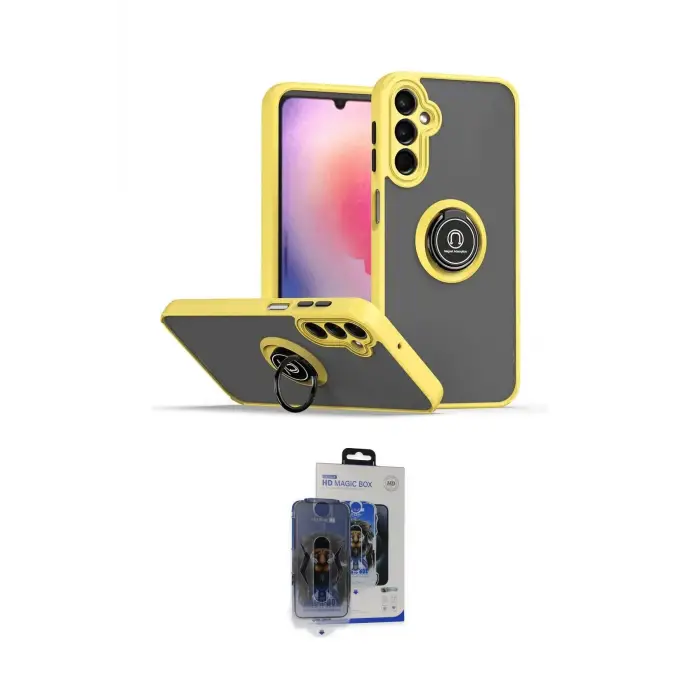 ieg™ Galaxy S24 Kılıf Yörünge Çizgi - Siyah Vanessa Magic Cam