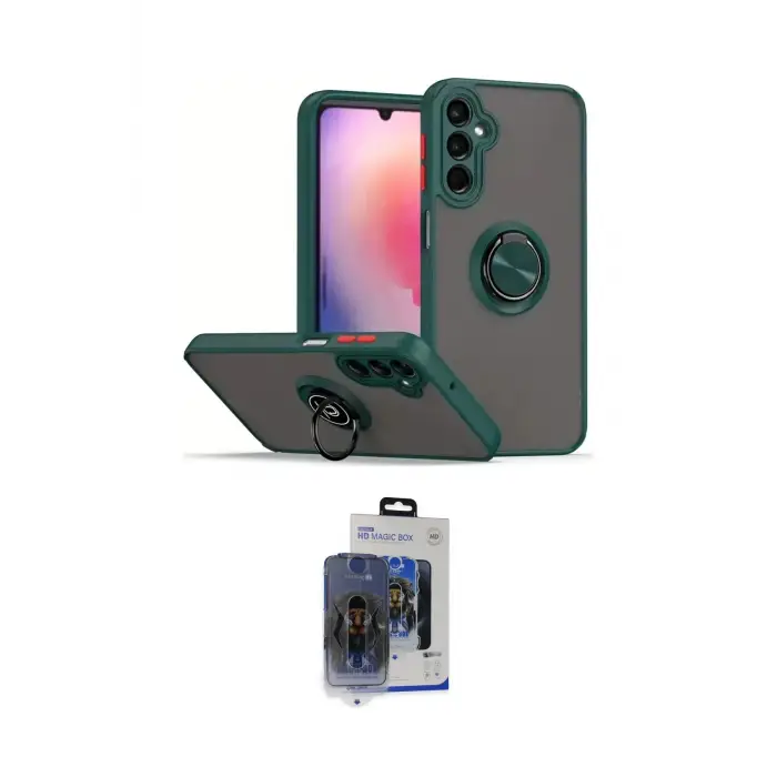 ieg™ Galaxy S24 Kılıf Yörünge Çizgi - Siyah Vanessa Magic Cam