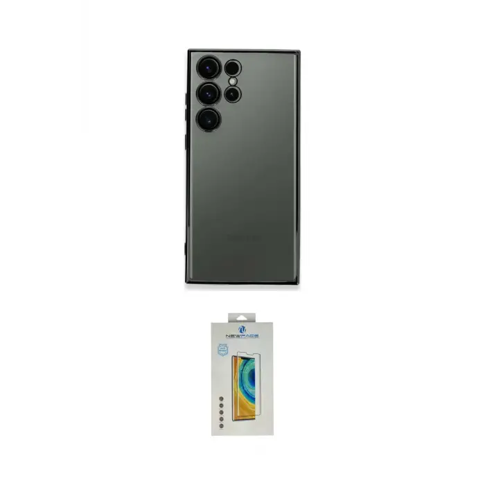 ieg™ Galaxy S24 Ultra Kılıf Vadi Minimal - Siyah Polymer Nano Ekran Koruyucu