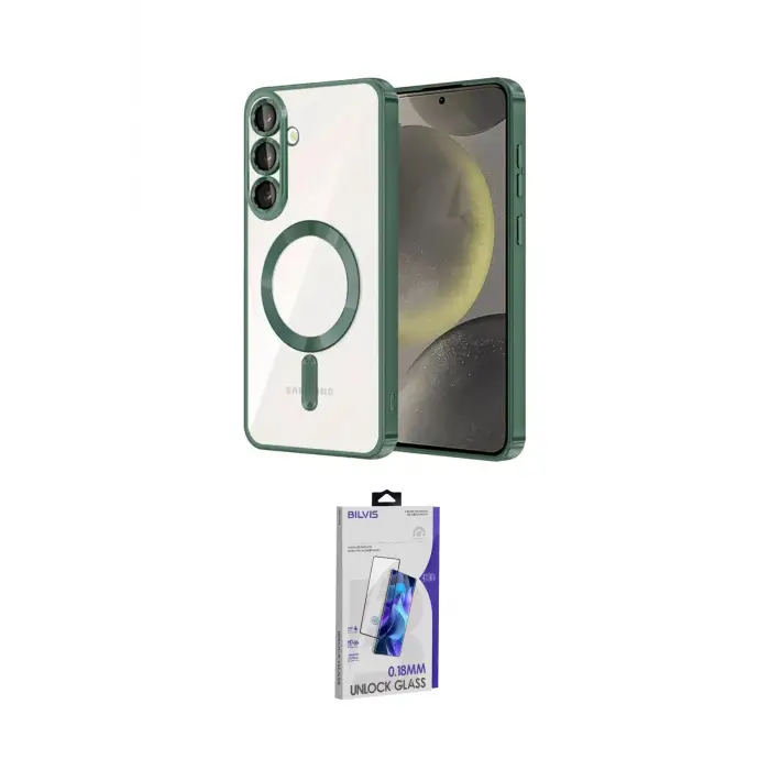 ieg™ Galaxy S26 Kılıf Nova Işık Özel Seri - Siyah Bilvis 3D Cam Ekran Koruyucu