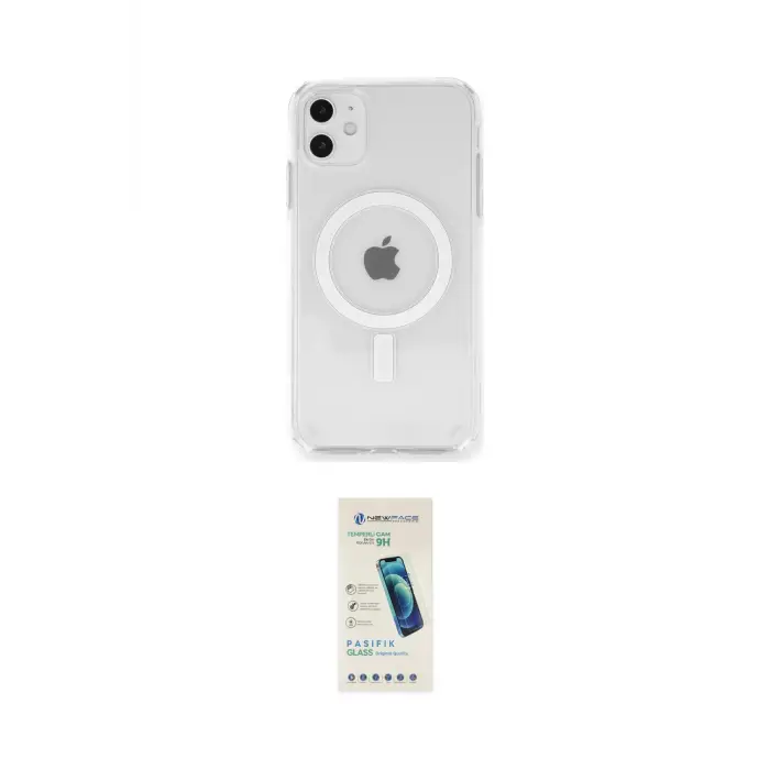 ieg™ iPhone 11 Kılıf Ahenk Yansıma Prime - Şeffaf Pasifik Cam Ekran Koruyucu