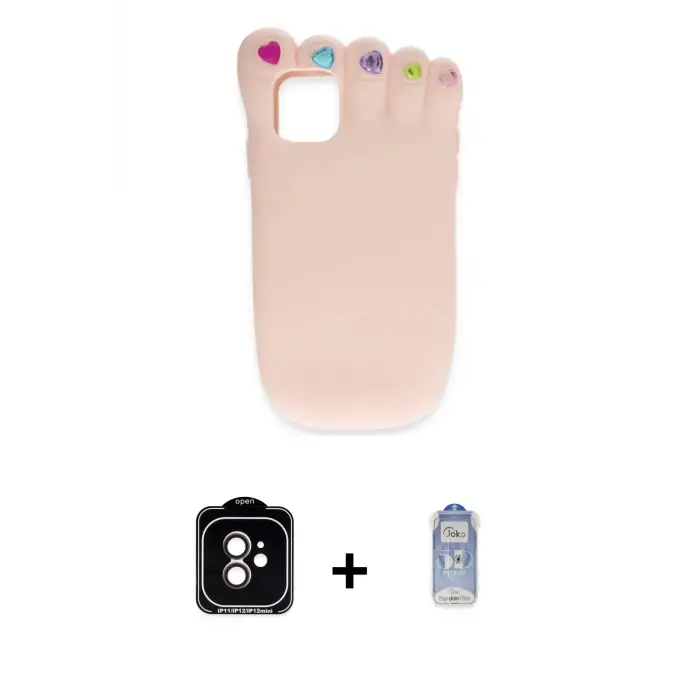 ieg™ iPhone 11 Kılıf Akış Yansıma - Siyah Joko Magic 5D Cam + PVD Metal Kamera Lens - TU