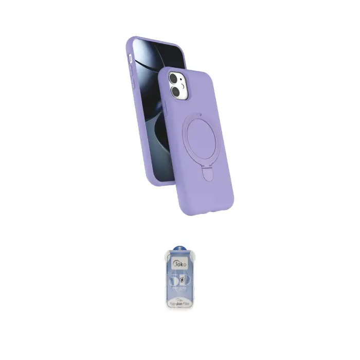 ieg™ iPhone 11 Kılıf İz Işık Koleksiyonu - Siyah Joko Magic 5D Cam