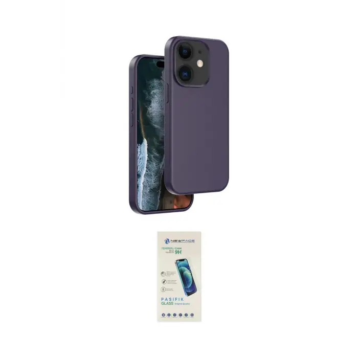 ieg™ iPhone 11 Kılıf Kıvılcım Çizgi Serisi - Şeffaf Pasifik Cam Ekran Koruyucu
