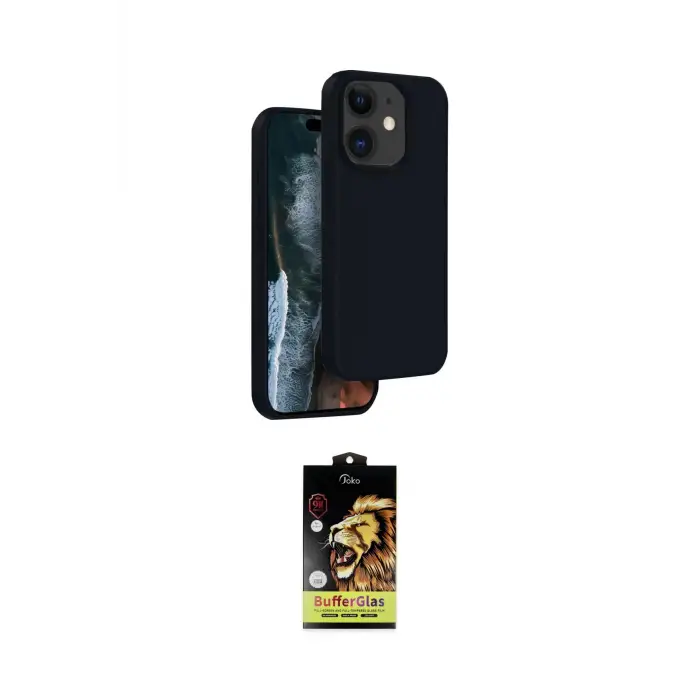 ieg™ iPhone 11 Kılıf Kıvılcım Çizgi Serisi - Siyah Buffer Cam Ekran Koruyucu