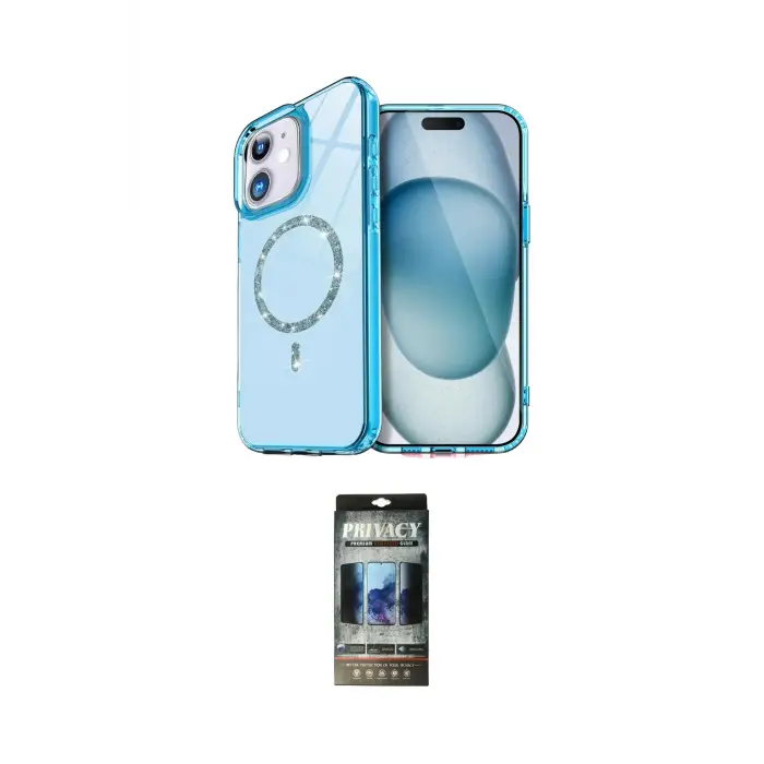 ieg™ iPhone 11 Kılıf Kıvılcım Form Prime - Siyah 34D Hayalet Izgaralı Cam