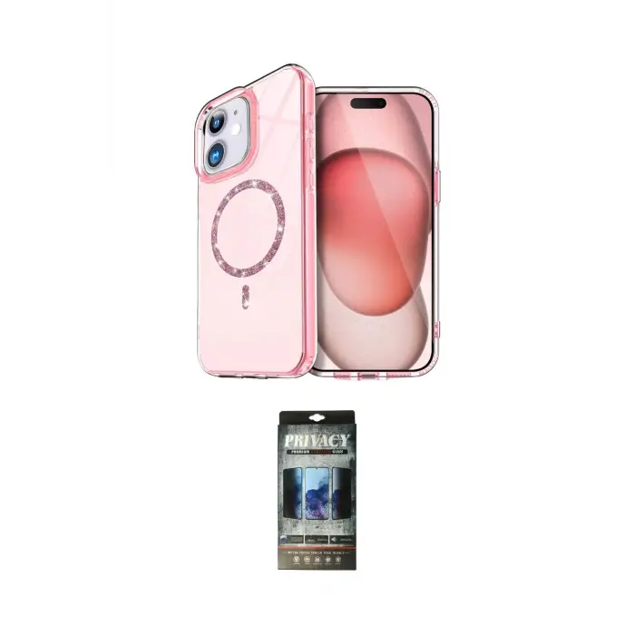 ieg™ iPhone 11 Kılıf Kıvılcım Form Prime - Siyah 34D Hayalet Izgaralı Cam