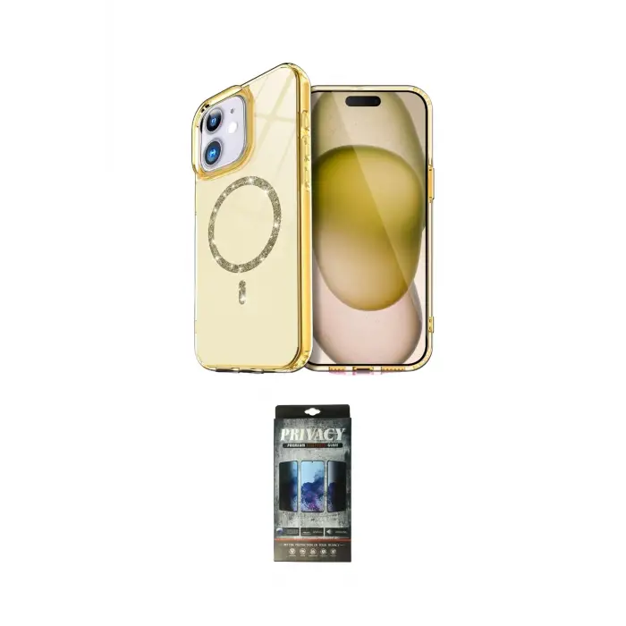 ieg™ iPhone 11 Kılıf Kıvılcım Form Prime - Siyah 34D Hayalet Izgaralı Cam