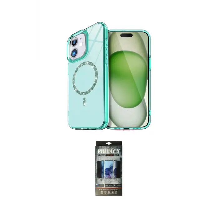 ieg™ iPhone 11 Kılıf Kıvılcım Form Prime - Siyah 34D Hayalet Izgaralı Cam