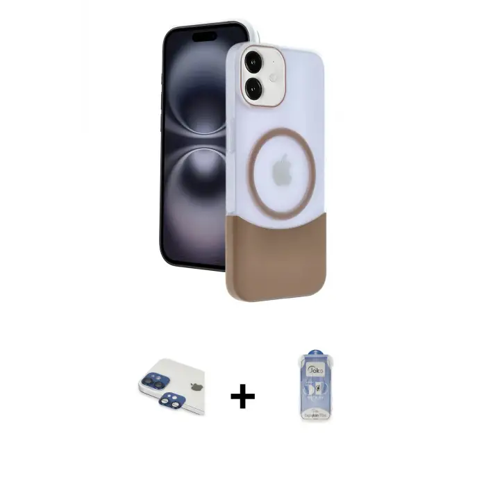 ieg™ iPhone 11 Kılıf Kozmos Form Özel Seri - Siyah Joko Magic 5D Cam + Pers Alüminyum Kamera Lens - LT