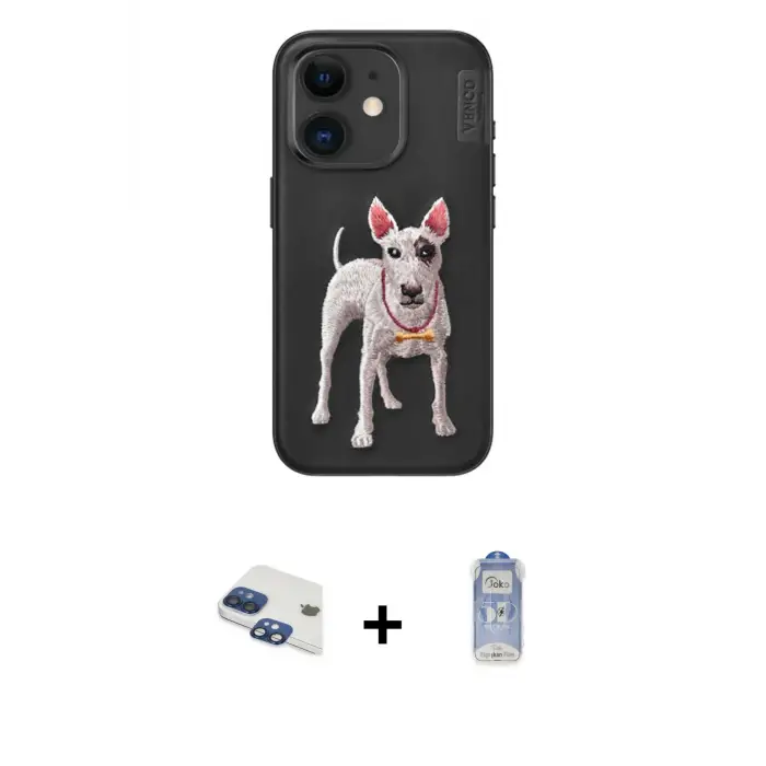 ieg™ iPhone 11 Kılıf Nova Form Koleksiyonu - Siyah Joko Magic 5D Cam + Pers Alüminyum Kamera Lens - LT