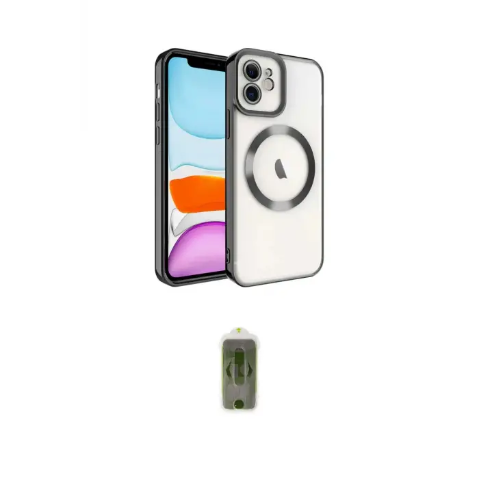 ieg™ iPhone 11 Kılıf Nova Işık Özel Seri - Siyah Joko Magic 5D Hayalet Cam