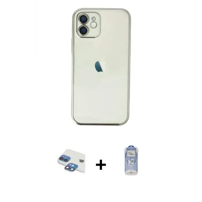 ieg™ iPhone 11 Kılıf Vadi Minimal - Siyah Joko Magic 5D Cam + Pers Alüminyum Kamera Lens - GI