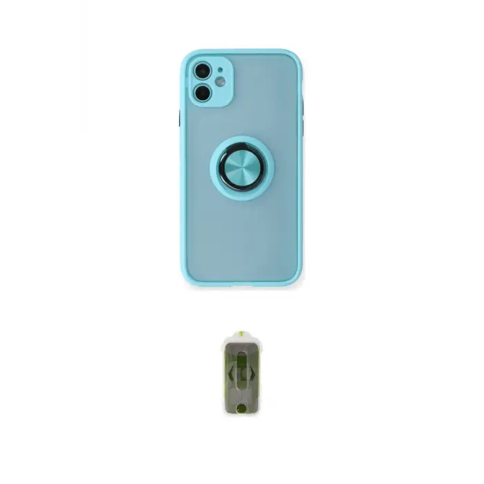 ieg™ iPhone 11 Kılıf Yörünge Çizgi - Siyah Joko Magic 5D Hayalet Cam