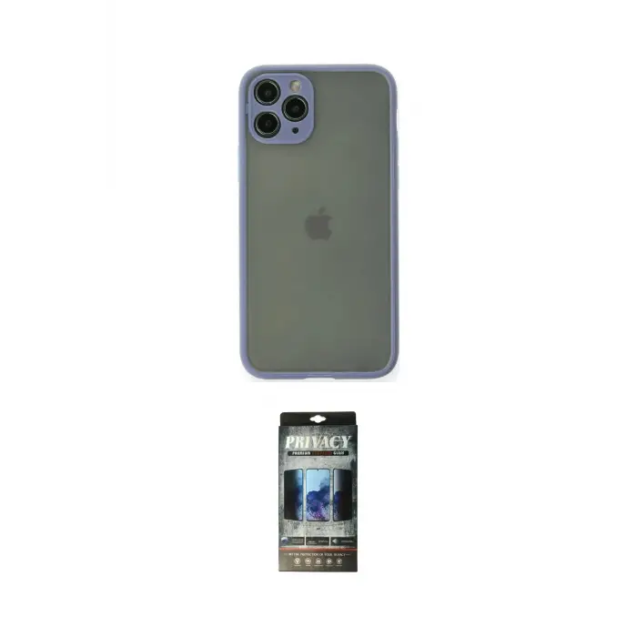 ieg™ iPhone 11 Pro Kılıf Ahenk Çizgi Serisi - Siyah 34D Hayalet Izgaralı Cam