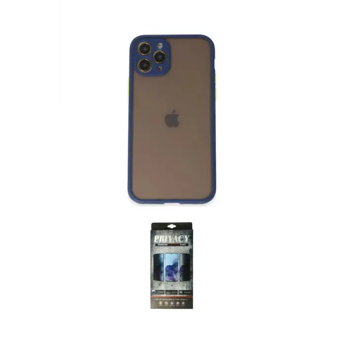ieg™ iPhone 11 Pro Kılıf Ahenk Çizgi Serisi - Siyah 34D Hayalet Izgaralı Cam