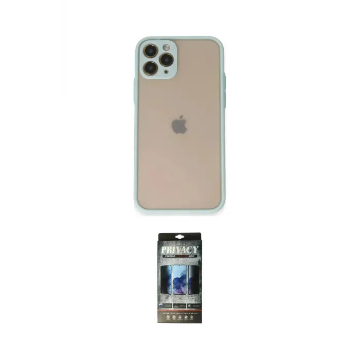 ieg™ iPhone 11 Pro Kılıf Ahenk Çizgi Serisi - Siyah 34D Hayalet Izgaralı Cam
