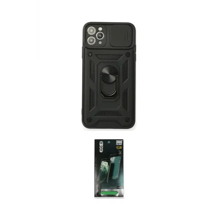 ieg™ iPhone 11 Pro Kılıf Ahenk Klasik - Şeffaf 360 Full Body Arka Koruyucu