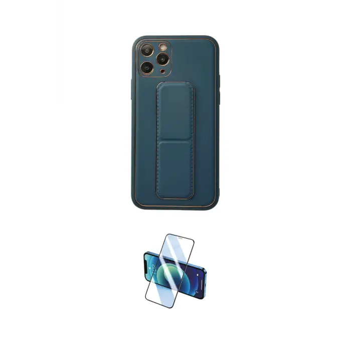ieg™ iPhone 11 Pro Kılıf Akış Doku - Siyah 3D Antistatik Cam Ekran Koruyucu