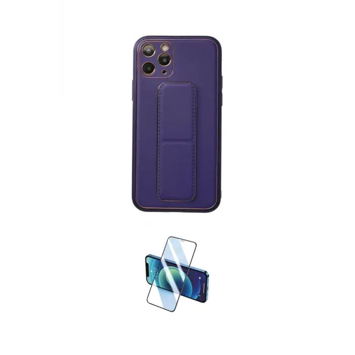 ieg™ iPhone 11 Pro Kılıf Akış Doku - Siyah 3D Antistatik Cam Ekran Koruyucu
