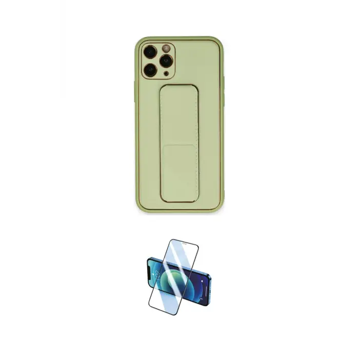 ieg™ iPhone 11 Pro Kılıf Akış Doku - Siyah 3D Antistatik Cam Ekran Koruyucu