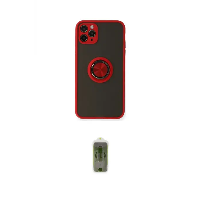ieg™ iPhone 11 Pro Kılıf Yörünge Çizgi - Siyah Joko Magic 5D Hayalet Cam