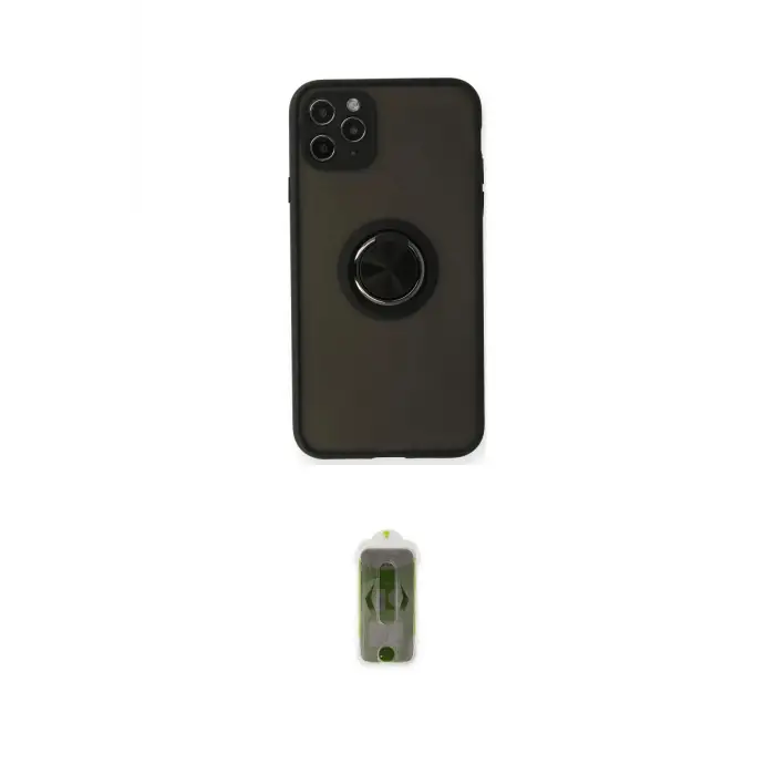 ieg™ iPhone 11 Pro Kılıf Yörünge Çizgi - Siyah Joko Magic 5D Hayalet Cam