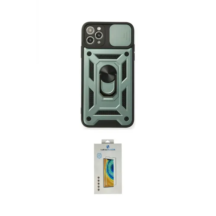 ieg™ iPhone 11 Pro Max Kılıf Ahenk Klasik - Siyah Polymer Nano Ekran Koruyucu