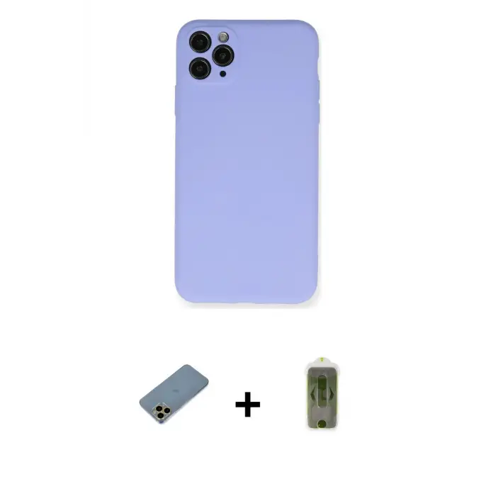 ieg™ iPhone 11 Pro Max Kılıf Ahenk Serisi - Siyah Joko Magic 5D Hayalet Cam + Shine Kamera Lens Koruma Cam - GD