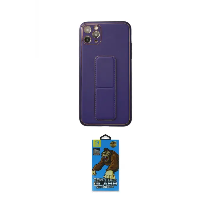 ieg™ iPhone 11 Pro Max Kılıf Akış Doku - Siyah 18D Cam Ekran Koruyucu
