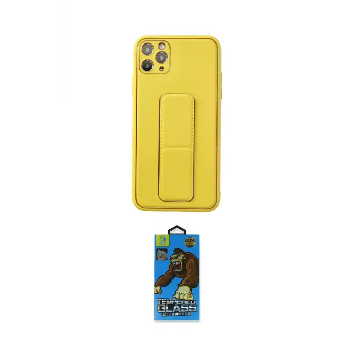 ieg™ iPhone 11 Pro Max Kılıf Akış Doku - Siyah 18D Cam Ekran Koruyucu