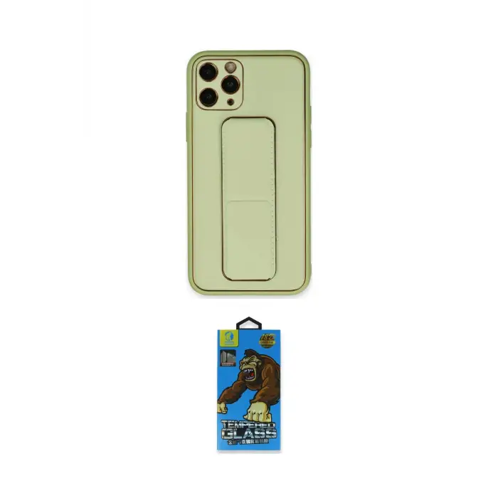 ieg™ iPhone 11 Pro Max Kılıf Akış Doku - Siyah 18D Cam Ekran Koruyucu