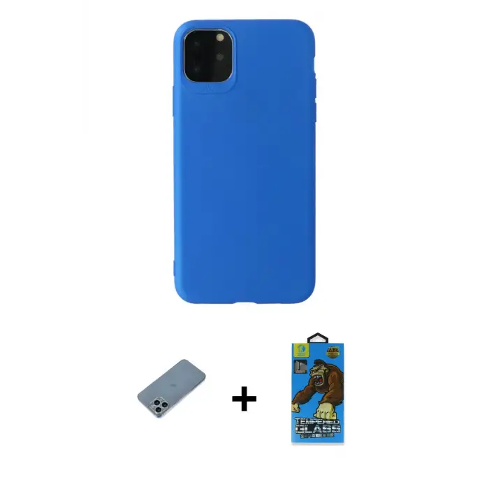 ieg™ iPhone 11 Pro Max Kılıf Kozmos Yansıma Özel Seri - Siyah 18D Cam Ekran Koruyucu + Shine Kamera Lens Koruma Cam - SABE