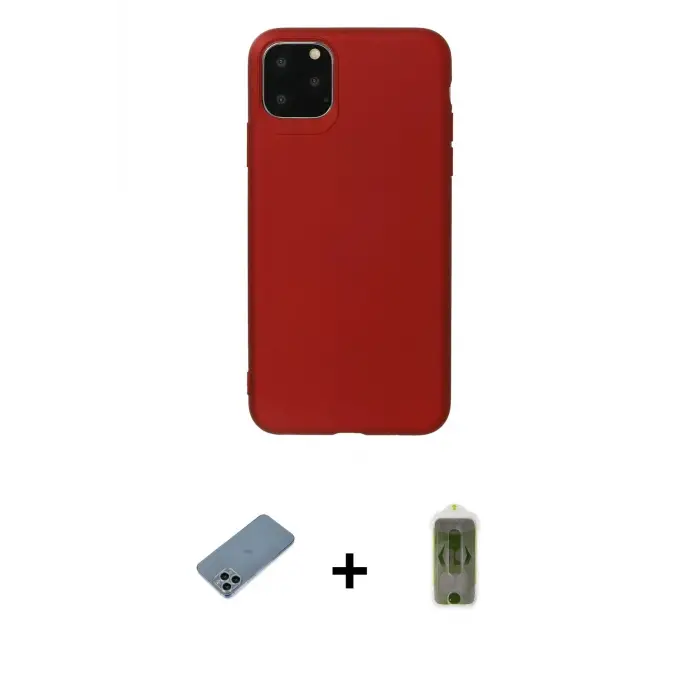 ieg™ iPhone 11 Pro Max Kılıf Kozmos Yansıma Özel Seri - Siyah Joko Magic 5D Hayalet Cam + Shine Kamera Lens Koruma Cam - SABE