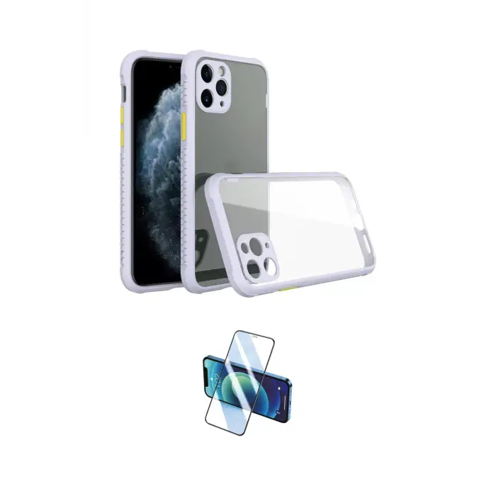 ieg™ iPhone 11 Pro Max Kılıf Nova Asil Özel Seri - Siyah 3D Antistatik Cam Ekran Koruyucu