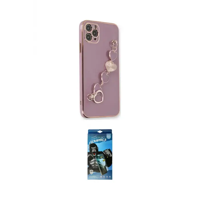 ieg™ iPhone 11 Pro Max Kılıf Nova Işık Prime - Siyah 34D Izgaralı Cam